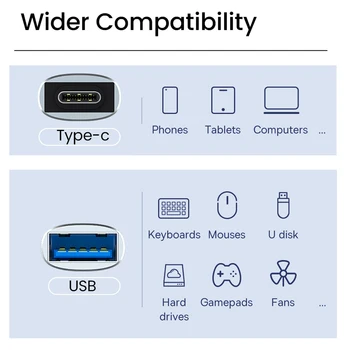 USB 3.0 Tip-C OTG Adaptör Tipi C USB C Erkek USB Dişi Dönüştürücü Macbook Air Pro İçin Xiaomi Samsung S20 USBC OTG Konektörü