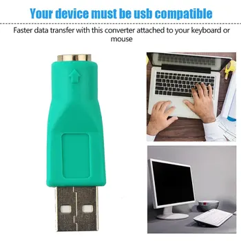 USB Erkek PS / 2 dişi adaptör Dönüştürücü Usb konektörü PC İçin Sony ps2 Klavye Fare