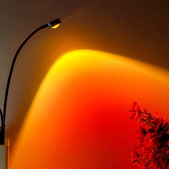 USB Günbatımı Lamba LED Gökkuşağı Projektör Lambası Başucu LED Atmosfer Gece Lambası Yatak Odası Ev Dekorasyon Fotoğraf Aydınlatma