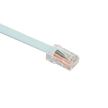 USB Konsol Kablosu RJ45 Cat5 Ethernet Rs232 DB9 COM Port Seri Kadın Rollover Yönlendiriciler Ağ Adaptörü Kablosu 1.8 M