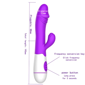 USB Vibratör 30 Hız G Spot AV tavşan Titreşim Silikon Su Geçirmez Erotik Seks Oyuncak Kadın Mastürbasyon Yetişkin Ürünleri Orgazm