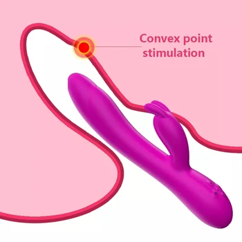 USB ısıtma Tavşan Yapay Penis Vibratör bayanlara Seks Oyuncakları G Noktası Vajina Klitoris Stimülatörü Kadın Masturbator Yetişkin Erotik Ürünler
