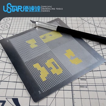 USTAR Maskeleme Bandı Metal Kesme Tahtası Mat Ark Geometrik Desen Yapma Modeli Araçları DIY Araçları Model Yapımı İçin