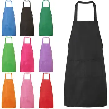 Uygun Renk cepli önlük Büyük Pişirme Kadın Erkek Temizlik Önlükleri Elbise Su Geçirmez Yağ geçirmez şefin Mutfak Önlüğü