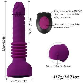 Uzaktan Kumanda Vibratör Yapay Penis Vantuz Teleskopik Büyük Penis Kadınlar için Seks Oyuncak G-spot Stimülasyon Kadın Mastürbasyon