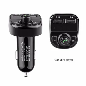 VAORLO Bluetooth Araç Kiti Fm Verici MP3 Çalar Handsfree Çağrı Hızlı Şarj 3.0 Çift USB Desteği TF Müzik Çalma Araba İçin