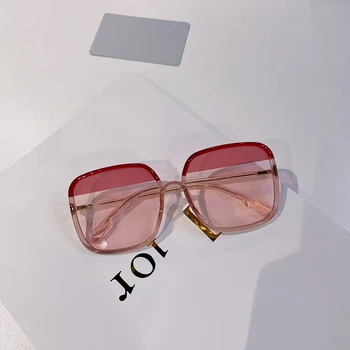 Vintage Kare Güneş Gözlüğü Kadın Lüks Marka Degrade güneş gözlüğü UV400 lunette de soleil femme