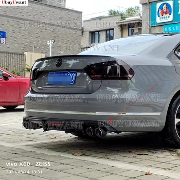 Volkswagen Passat için B7 2012-2016 ABS Siyah Arka ÖN TAMPON Bagaj Spoiler Arka Difüzör Koruyucu Araba Styling