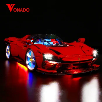 Vonado Yapı Taşları ışık 42143 Teknik Ferraried Daytona SP3 (Dahil DEĞİL Model) LED Aydınlatma Aksesuarları Seti