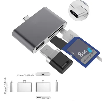 VONETS Tip-C USB Tip C HUB OTG Sım CF SD TF kart okuyucu Dönüştürücü macbook adaptörü Hava Samsung Galaxy Not 8 S8 Aksesuarları