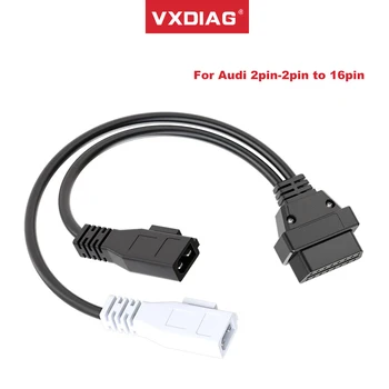 VXDIAG Araba OBD2 Adaptör Kablosu Audi 2pin - 2pin to 16pin OBDII Teşhis Tarayıcı Konektörü 38pin Erkek Kablo Audi için