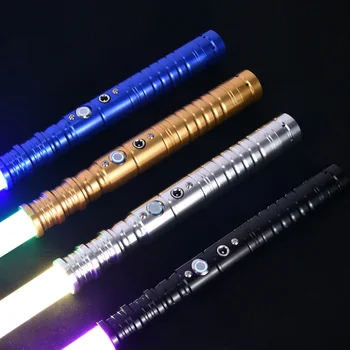 WANARİCO 7 Renk Değişken RGB Lightsaber 63CM Toplam Uzunluk Lazer Kılıç Metal Kolu FX Çift Ses Efekti USB Şarj Hediye için