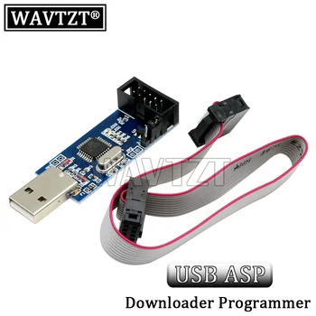 WAVTZT USBASP USBISP AVR programcısı USB ATMEGA8 ATMEGA128 ATtiny / CAN / PWM 10Pin Tel Modülü DIY + 10Pin 6 Pin adaptör panosu