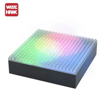 Wisehawk Sıcak Mini Blokları Aydınlatma teşhir tabanı Ve Kasa Kutusu Plastik Elmas yapı tuğlaları Dıy Mikro Aksiyon Figürü Gösteren
