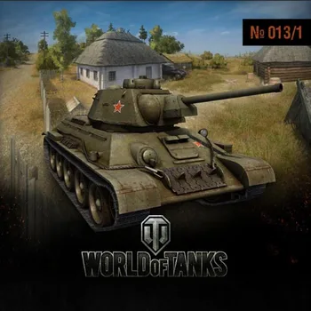Wot Tankı Dünya No. 13-1 T - 34 Tankı Kağıt Modeli El Yapımı DIY