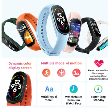 Xiao mi bant M7 akıllı saatler spor fitness takip chazı mi saatler Pedometre Kalp Hızı Kan Basıncı monitörlü bileklik Erkekler Kadınlar İçin