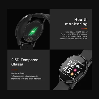 Xiaomi Akıllı İzle Kadın Erkek Kan Basıncı Kalp Hızı Spor İzci İzle Spor Yuvarlak Smartwatch Akıllı Saat Android IOS İçin