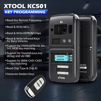 XTOOL KC501 Anahtar Programcı Araba Anahtarı ve Çip Programlama Aracı ile Uyumlu XTOOL D8 / D8BT A80 / A80 Pro / A80 Pro Master X100 PAD3
