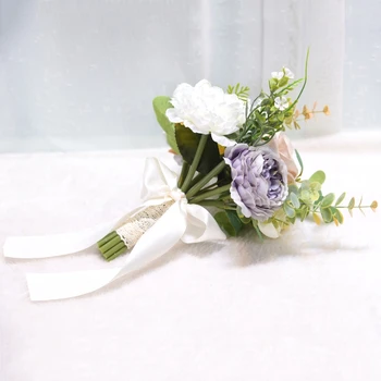 Yapay Küçük çiçek Buketi İlmek Nedime Simülasyon Buket sevgililer Günü Düğün Gelin Fotoğrafçılığı
