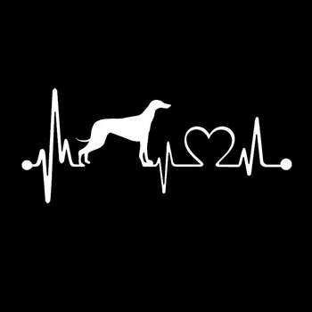 Yaratıcı Araba Sticker Greyhound Kalp Atışı Köpek Hayvan Çıkartması Arabalar Şekil Tampon Uydurma PVC Dekoratif Su Geçirmez 23cm * 11cm