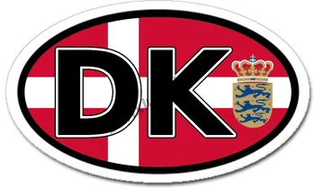 Yaratıcı Danimarka Sticker Danimarka Bayrağı Harita Çıkartması Arması Sticker Danimarka Dannebrog Premium Kalite Vinil Araba Aksesuarları