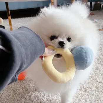 Yaratıcı Halka Kutusu peluş oyuncak Aşk Elmas Yüzük Kutusu Dolması Bebek Pet Çiğnemek Oyuncak Sesler Yavru Sevimli Yumuşak Köpek Acı İlgilenen Oyuncaklar