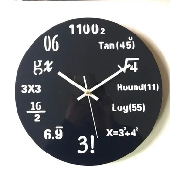 Yaratıcı Matematiksel Formülü Asılı Saat Ahşap Başarı Üstün Öğrenciler duvar saati Ev Ofis Cafe Dekorasyon