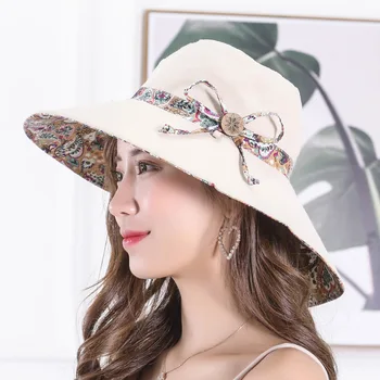 Yaz Açık Moda Bayanlar Büyük Kenarlı Şapka Güneş Koruyucu Seyahat Dağcılık Güneş Kadın Gelgit Anti-Ultraviyole Plaj Kap