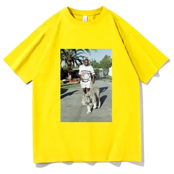 Yaz Erkek / Kadın Moda T Shirt Kaplan baskı t-shirt Mike Tyson Kısa Kollu Tee Büyük Boy Unisex T-shirt Desen Eğlenceli Streetwear