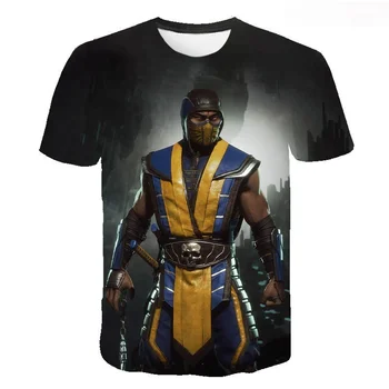 Yaz Moda Sıcak Oyun Mortal Kombat Baskılı 3D T-shirt Erkek Kadın Rahat Serin Kısa Kollu Gömlek Unisex Trendy Tops