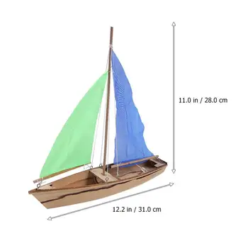 Yelkenli Ahşap Tekne Gemi Model Oyuncaklar Bulmaca Montaj Yelken Dekor Ahşap Kitleri 3D Kalıp Mini Deniz Zanaat Puzzlesbuilding