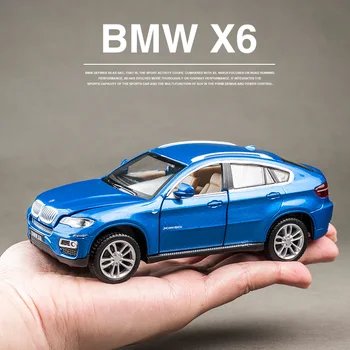 Yeni 1: 32 Oyuncak Araba BMW X6 SUV Oyuncak Alaşım Araba Diecasts ve Oyuncak Araçlar Araba Modeli Minyatür Ölçekli Model oyuncak arabalar Çocuklar İçin