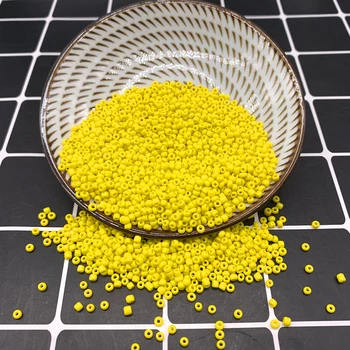 Yeni 2 3 4mm Boyutu Cam Tohum halka boncuk Takı Yapımı Uydurma Sarı