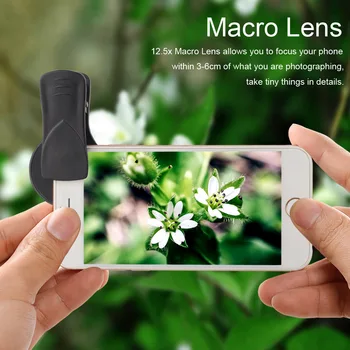 Yeni 2 in 1 Telefon Lens 0.45 X Geniş Açı Makro Balıkgözü Lens iPhone Samsung Xiaomi için Kamera Lens Kitleri İle Klip Balık Gözü Lens