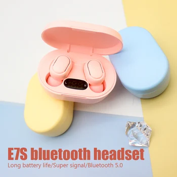 Yeni E7S TWS Kulaklık bluetooth 5.2 LED Ekran HiFi Kulaklık Su Geçirmez Spor Kablosuz mikrofonlu kulaklık Kulaklıklar allphone için