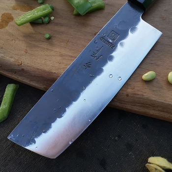 Yeni El dövme şef bıçağı Paslanmaz Çelik mutfak Bıçağı Japon Santoku Bıçak Keskin Cleaver Dilimleme biftek bıçağı Pişirme Aracı