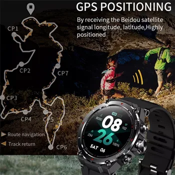 Yeni HM03 Açık akıllı saat Adam AMOLED Ekran IP68 Su Geçirmez GPS Beidou GLONASS Üçlü Konumlandırma Spor Spor Smartwatch