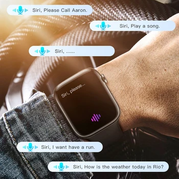 Yeni IWO W28 Pro akıllı saat 1.95 inç Bluetooth Çağrı EKG Her Zaman Ekranda NFC Siri Çağrı Kablosuz Şarj İzle 8 akıllı saat
