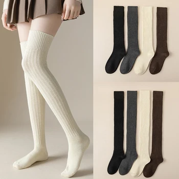 Yeni kadın Buzağı Çorap Sonbahar ve Kış Uzun Yün Çorap Şerit Uyluk Çorap Ins Gelgit Sıcak Yalıtım Diz Boyu Çorap