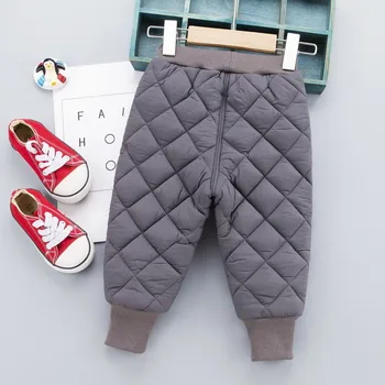 Yeni Kış Çocuk Giyim Çocuk Erkek Kız Kalınlaşmak Sıcak Elastik Bant Pantolon Bebek Pamuk Giyim Bebek Sonbahar günlük pantolon
