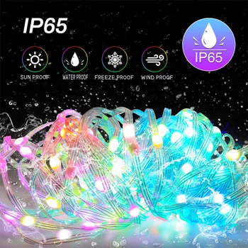 Yeni led perili dizi lamba Akıllı RGB APP Bluetooth Kontrol USB Müzik Sync Noel ağacı yatak odası parti dekoratif dize ışıkları