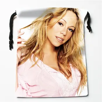 Yeni Mariah Carey baskılı saklama çantası 18 * 22 cm Saten ipli çanta Sıkıştırma Tipi Çanta Özelleştirmek görüntü hediyeler