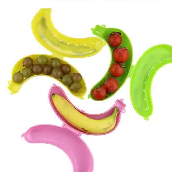 Yeni Nitelikli Sevimli 3 Renkler Meyve Muz Koruyucu kutu tutucu Kılıf yemek kutusu saklama kutusu Çocuklar İçin Korumak Meyve Durumda