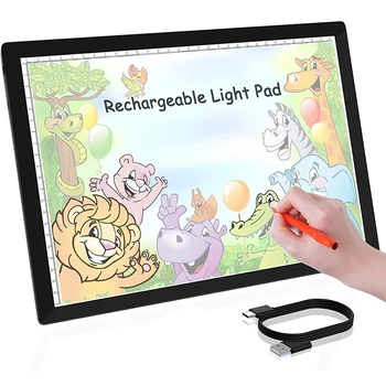 Yeni pil tarzı destek şarj fonksiyonu ABS çerçeve LED çizim tableti Dijital Grafik Pedi kopyalama panosu Elektronik Sanat Graphi