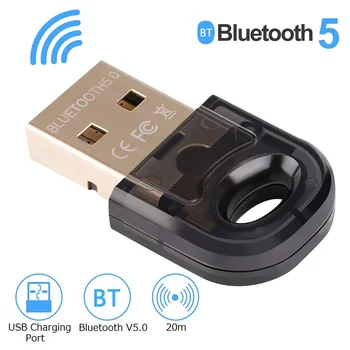 Yeni USB Bluetooth 5.0 Bluetooth Adaptörü Alıcı Verici Masaüstü Bilgisayar Set Üstü Kutusu