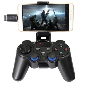 Yeni Uzaktan 2.4 GHZ Kablosuz Oyun Denetleyicisi ile Çift Joystick Fit için Android Akıllı Telefon / Tablet / TV kutusu / Dizüstü PC için PS3