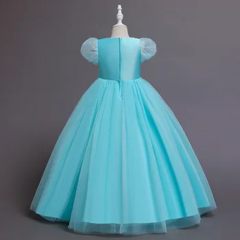 Yeni Yüksek dereceli Kız Elbise Noel Partisi İçin Prenses Günlük Elbiseler düğün elbisesi Kız doğum günü hediyesi Uzun Etek Elbise