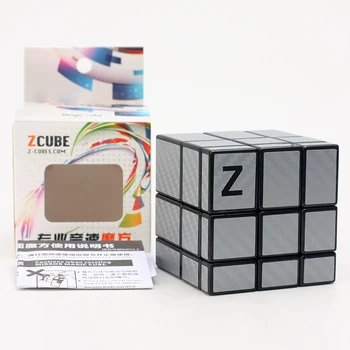 Yeni ZCUBE 3x3 Ayna Küp Sihirli Karbon Fiber sticker İle Eğitici Cubo magico Oyuncaklar hediye olarak çocuk çocuk labirent eğitici