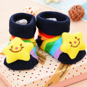 Yenidoğan Bebek çorap renkli stereo bebek çorap pamuk bebek karikatür bebek çorap nefes bebek çorap 0-6 ay