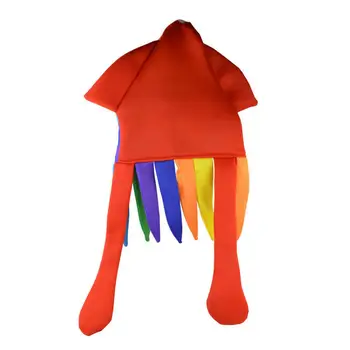 Yenilik Sevimli Başlık Komik Şapka Ahtapot Şapka Renkli Deniz Hayvan Mantar Kalamar Kostüm Dekorasyon Cadılar Bayramı Partisi Şapka R3P8